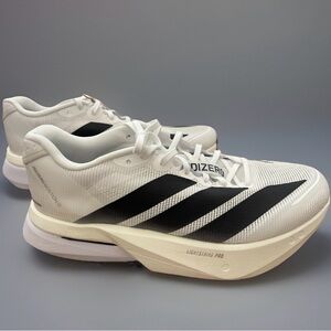 Size 10m - Adidas Adizero Boston 13 Cloud White Core Black Dash JS4939 Men’s NEW